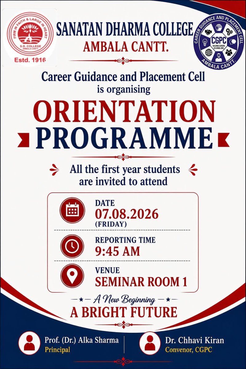 cgpcsdc's tweet photo. 🎓 Welcome, Freshers!

An insightful orientation on college rules, facilities &amp; opportunities, featuring Dr. Simpi Nanda — Inner CEO | Blogger | Author. ✨

#Orientation #Freshers #NewBeginnings https://t.co/1lAai6bhxR