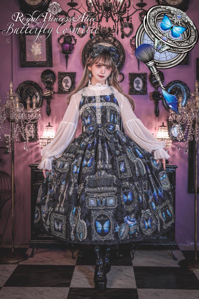 R_P_Alice's tweet photo. 🦋Butterfly Cosmetic🦋粟木こぼね様コラボ🦋

🦋ジャンパースカート32,900円
🦋妖精のワンピース32,900円
🦋バタフライオーバースカート¥14900
🦋ボンネット15,900円
🦋カチューシャ4500円
🦋オーバーニーソックス3500円

8月8日22時よりロイプリofficial先行予約開始
8月15日お取り扱い店ご予約開始 https://t.co/bC1hj3FvcX