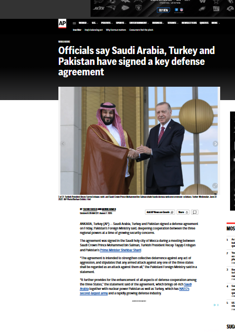 anasalhajji's tweet photo. 🟩Symbolism at its finest: Choosing the Holy City of Mecca on a Friday—the holy day for Muslims—to sign the agreement. 

◼️All three have borders with Iran (Saudi Arabia and Iran share maritime boundaries)

🟥Saudi Arabia, Turkey, and Pakistan have signed a key defense agreement.