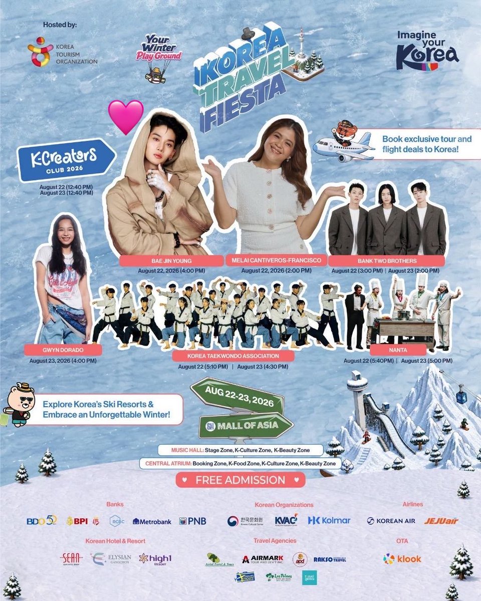CIXUNIONPH's tweet photo. Bae Jinyoung’s segment at Korea Travel Fiesta 2026 will be on August 22, 2026, at 4 PM! 🩷

Come and cheer for our Baebae! See you there, FIXs &amp; BAERs! 🧸🩷

#BAEJINYOUNG #배진영 https://t.co/Nuvok0t4uq