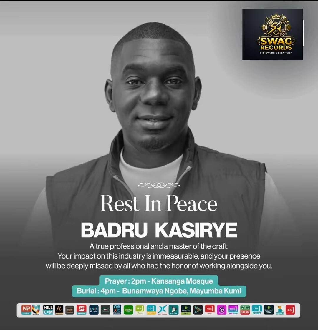 Swagrecordshub's tweet photo. REST IN PEACE
Isaac Ndamagye & Badru Kasirye

The creative community has lost two young lives whose presence and work touched many people.

Swag Records extends our deepest condolences to their families, friends, colleagues and the entire Next Media family.
May their memories and contributions continue to live on.

Rest in peace. 🕊️ @nextmediaug