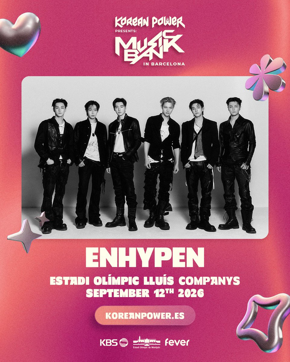 koreanpowerkpop's tweet photo. ¡ENGENE! ✨
¿Ganas de ver a los chicos? Pronto volverán a pisar España con una actuación que será inolvidable, ¿estás listx para estar ahí? ❤️‍🔥
#MusicBankInBarcelona https://t.co/BDAeokxxxw