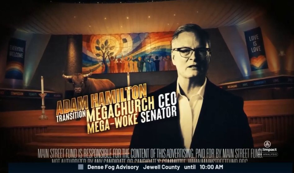 greggiroux's tweet photo. New negative TV ads against the Democratic US Senate nominees in Arkansas and Kansas (h/t AdImpact) https://t.co/6Lu2KdEnYC