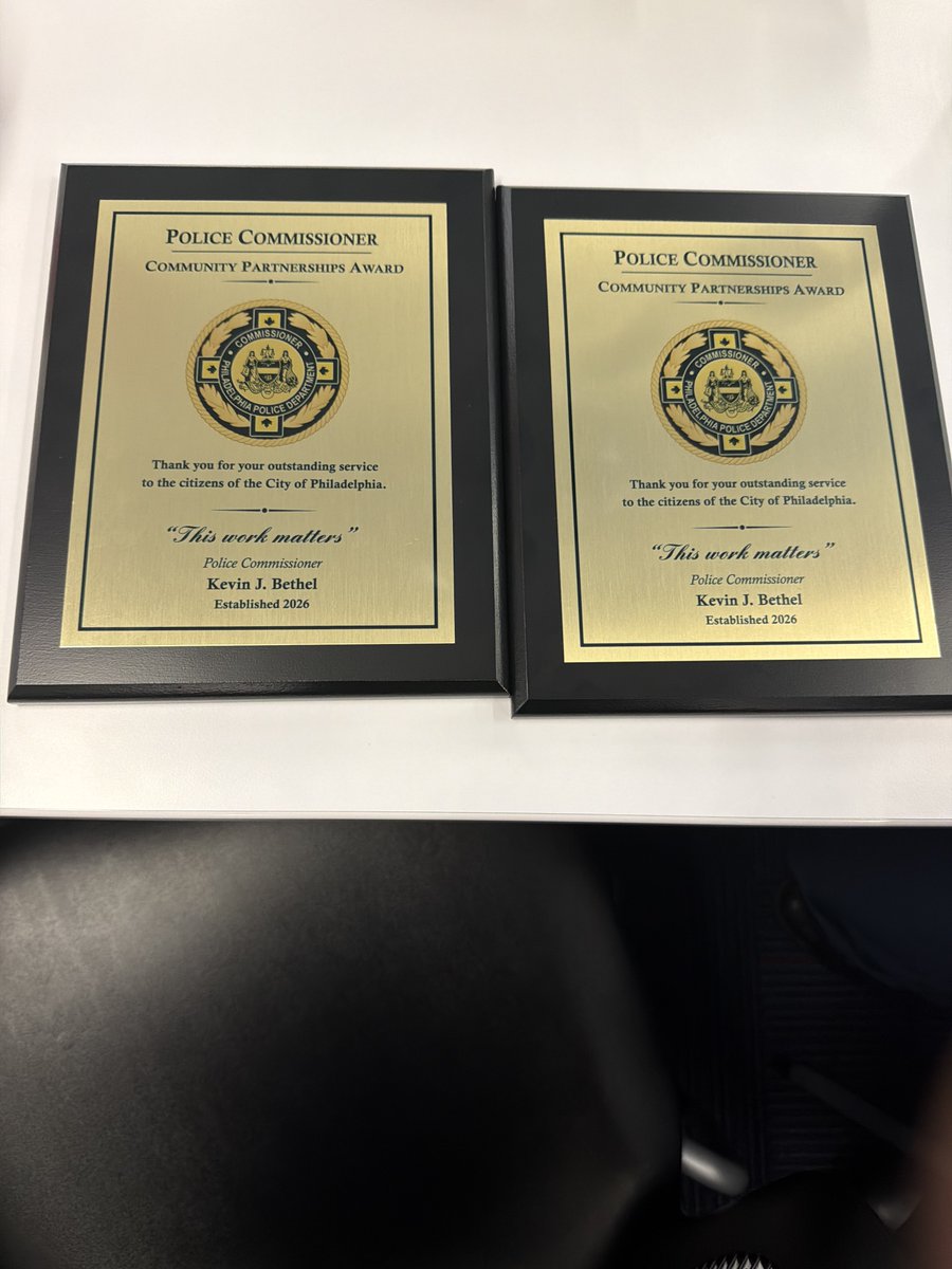 PPD03Dist's tweet photo. Congratulations to Denise Eddis and John Carlson who received the Police Commissioner Community Partnership Award https://t.co/gTqH7aRxuq