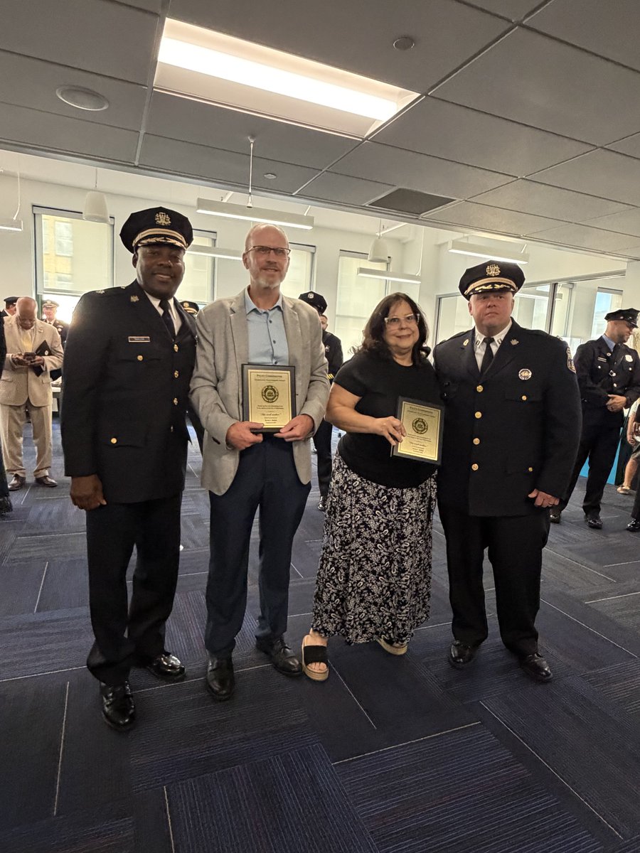 PPD03Dist's tweet photo. Congratulations to Denise Eddis and John Carlson who received the Police Commissioner Community Partnership Award https://t.co/gTqH7aRxuq