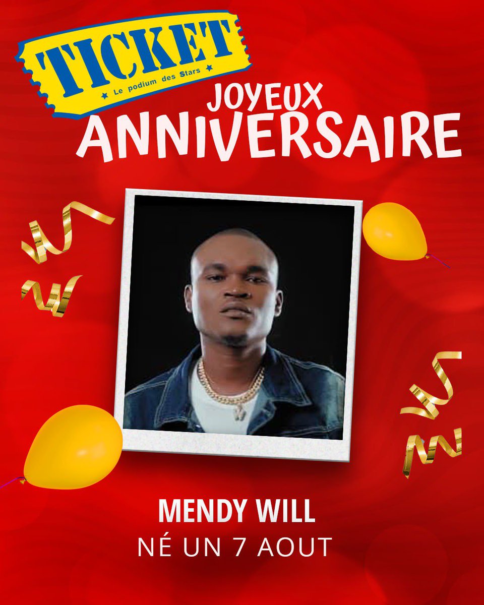 TICKETmaghaiti's tweet photo. Bonne fête Mendy Will !!! https://t.co/SKpDg2UJxi