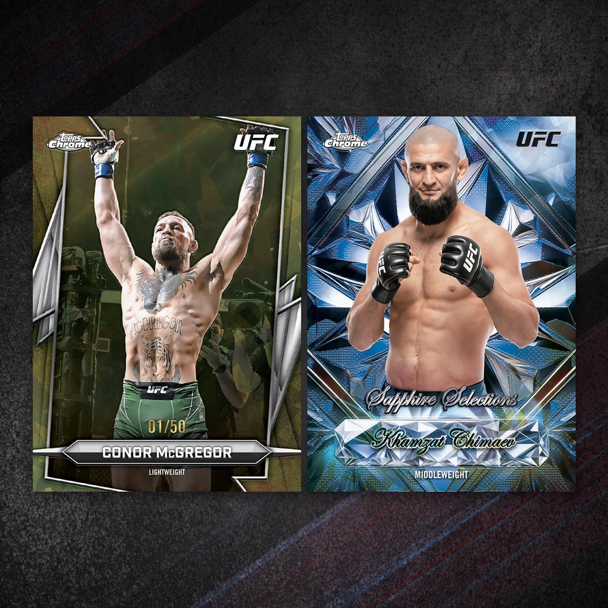 toppsjapan's tweet photo. 『2026 Topps Chrome® UFC Sapphire Edition』が登場🔥

UFCの歴代王者から注目の新鋭ファイターまで、直筆サインカードを多数収録🥊
クリスタルのような鮮やかな輝きを放つ、Sapphireならではの美しいデザイン。

UFCファン必見のプレミアムコレクションです。