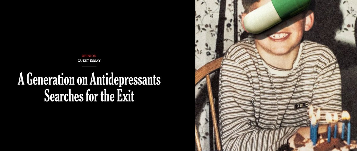 markhoro's tweet photo. This @nytimes article outlines what happens when people use antidepressants long-term and the difficulties they have when trying to stop

'He would be interested in someone, but the feeling never grew, and after an initial phase of excitement it faded into indifference. He even stopped caring about sex. “Is this what life is?” he asked his sister on the phone.'

Unfortunate inclusion of some industry talking points from the usual suspects but the story of a promising life distorted by long-term drug exposure and withdrawal is clear. 

Hopefully Cam's brave testimony will draw other people's attention to the effect of medication and withdrawal in their lives. A heroic fellow. 

https://t.co/7Qvbl3Q2js