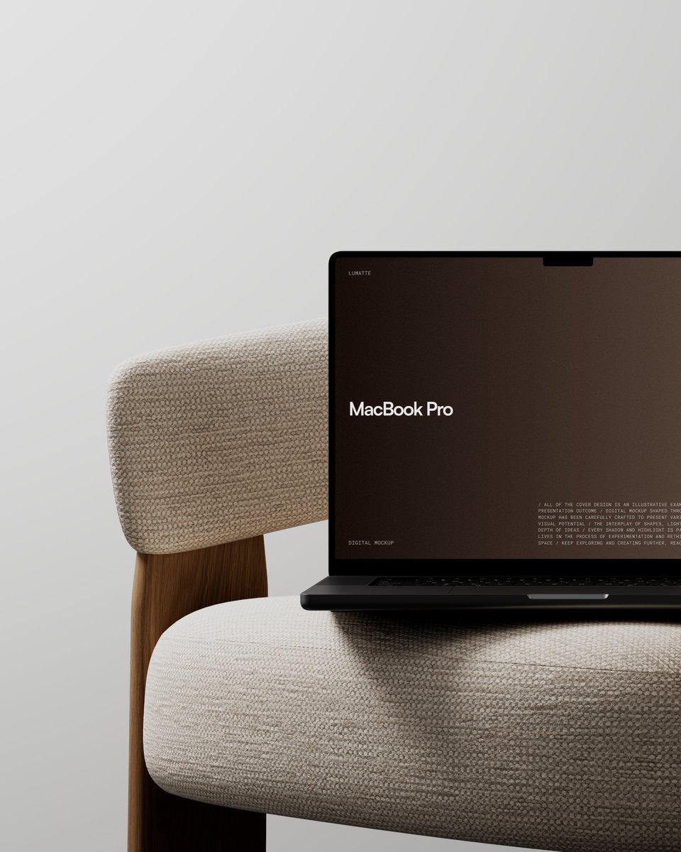 lumatte_design's tweet photo. MacBook Pro Mockup Collection 🪑 https://t.co/aSrean52al
