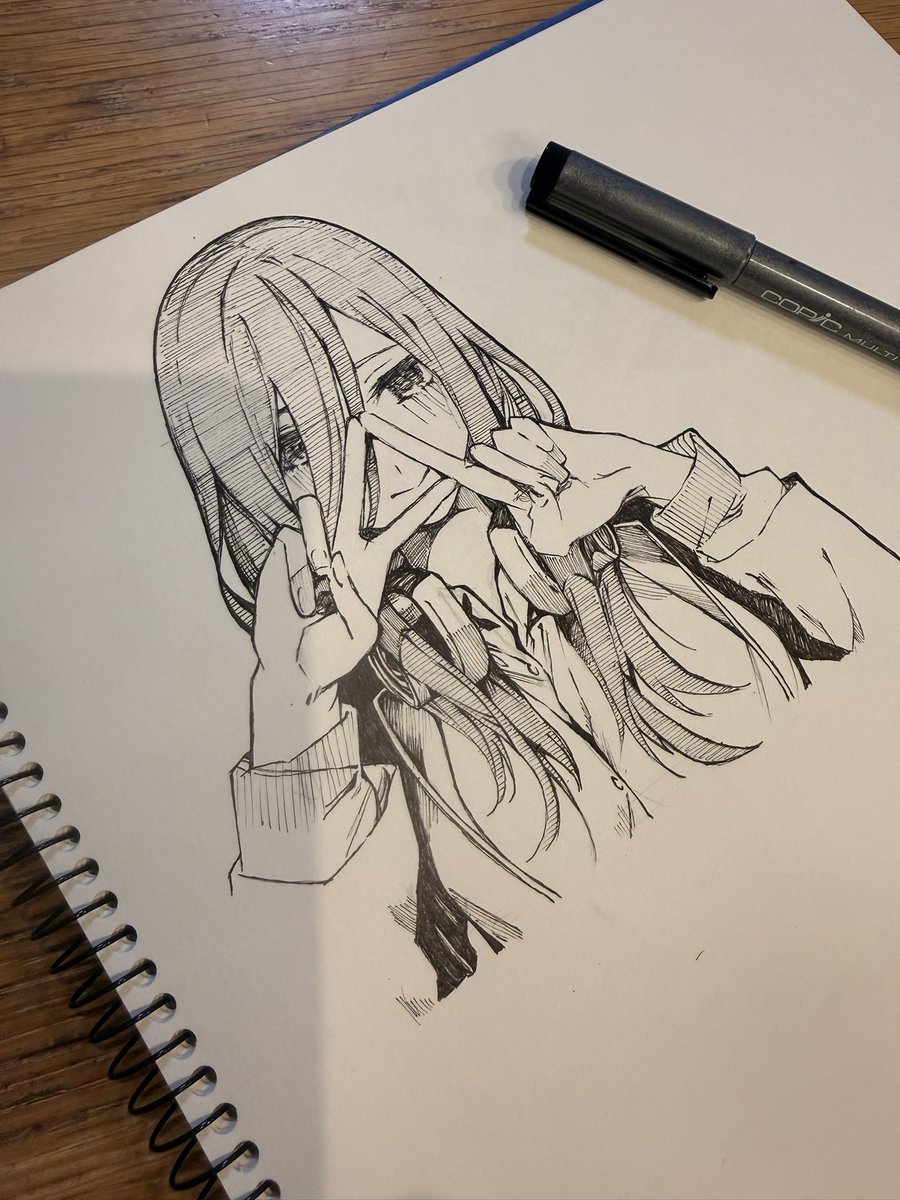 mipe_3's tweet photo. 三玖描いたよん🎶 #模写 https://t.co/GdbQ29JhRg