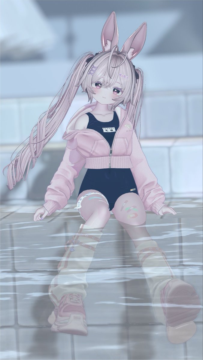 sensei_cast's tweet photo. せんせいはスク水で参戦します🐇
ナイトプール回楽しみましょ〜ね♡♡
#VRC_NBB https://t.co/CuDrxEfeHf