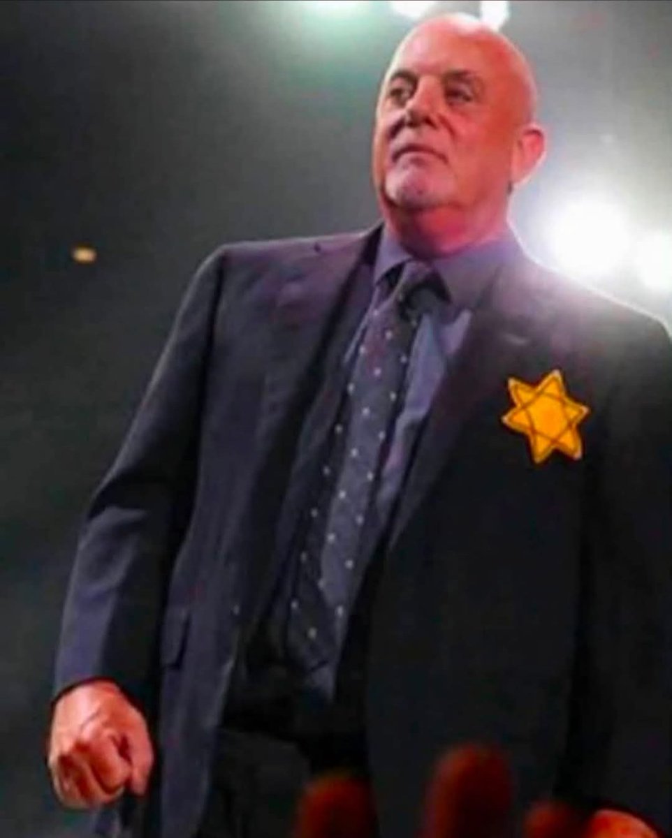 facts_by_truth's tweet photo. In the HBO documentary released last year, Billy Joel said it plainly: “No matter what, I will always be a Jew.”

Billy Joel sold out Madison Square Garden fifty-two times and walked onto that stage wearing the yellow star his grandfather’s family had been forced to wear. https://t.co/eilq7RmVbh