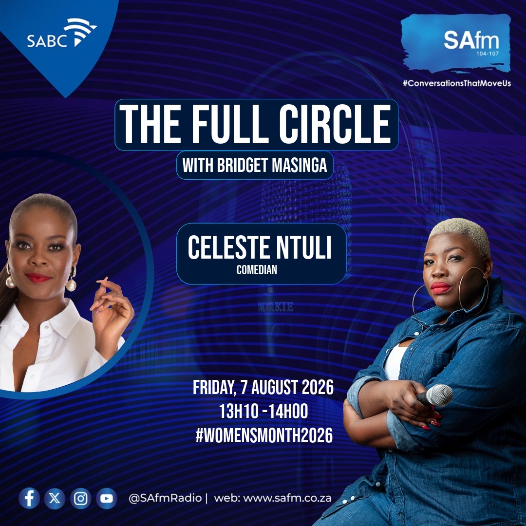 SAfmRadio's tweet photo. [ON AIR] 
#FullAccess with Comedian and Actress, Celeste Ntuli, @celestentuli talking all things Comedy, Celeste And The Big Dudes and more!

#TheFullCircle with @BridgetMasinga, leading the #ConversationsThatMoveUs https://t.co/LjppQ1JpYN