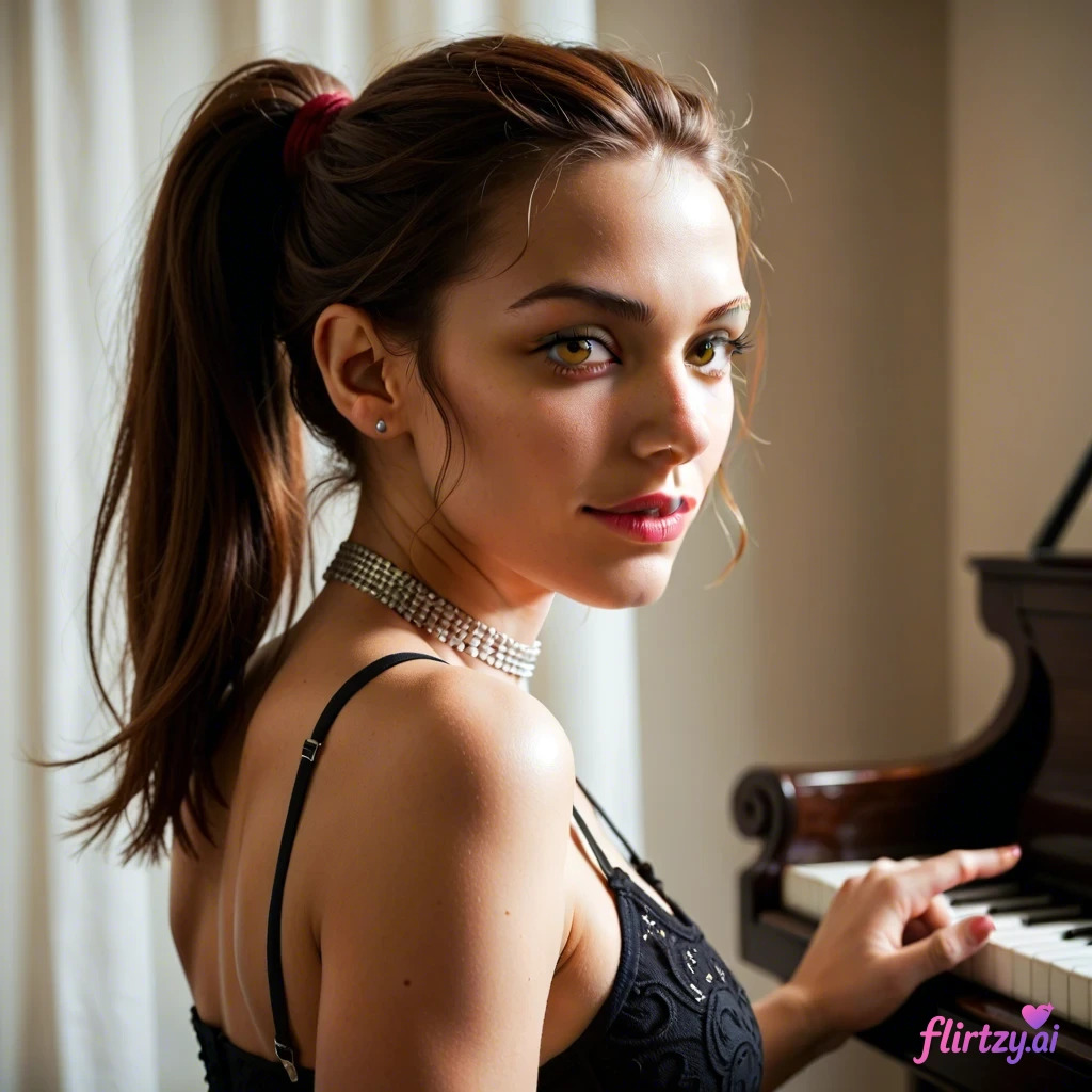 FlirtzyOfficial's tweet photo. Some tunes are played with fingers... others, with imagination. Ready to compose your own? Meet Scarlett at https://t.co/4AhAFuJLzM #jazzclub 🎹💋 https://t.co/sfUeZlKUtQ