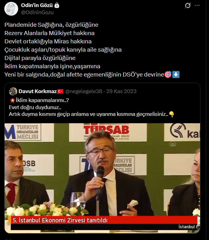 _ErikHosafi's tweet photo. Plandemide sağlığına özgürlüğüne, Rezerv Alanlarla Mülkiyet hakkına, Dijital parayla özgürlüğüne, Hayvanları Koruma Kanunuyla sahipli evcil hayvanlarınıza, Çocuk Koruma Kanun teklifiyle ⁉️⬇️
https://t.co/oW4YIkCRpQ https://t.co/K5PUQA5hwa