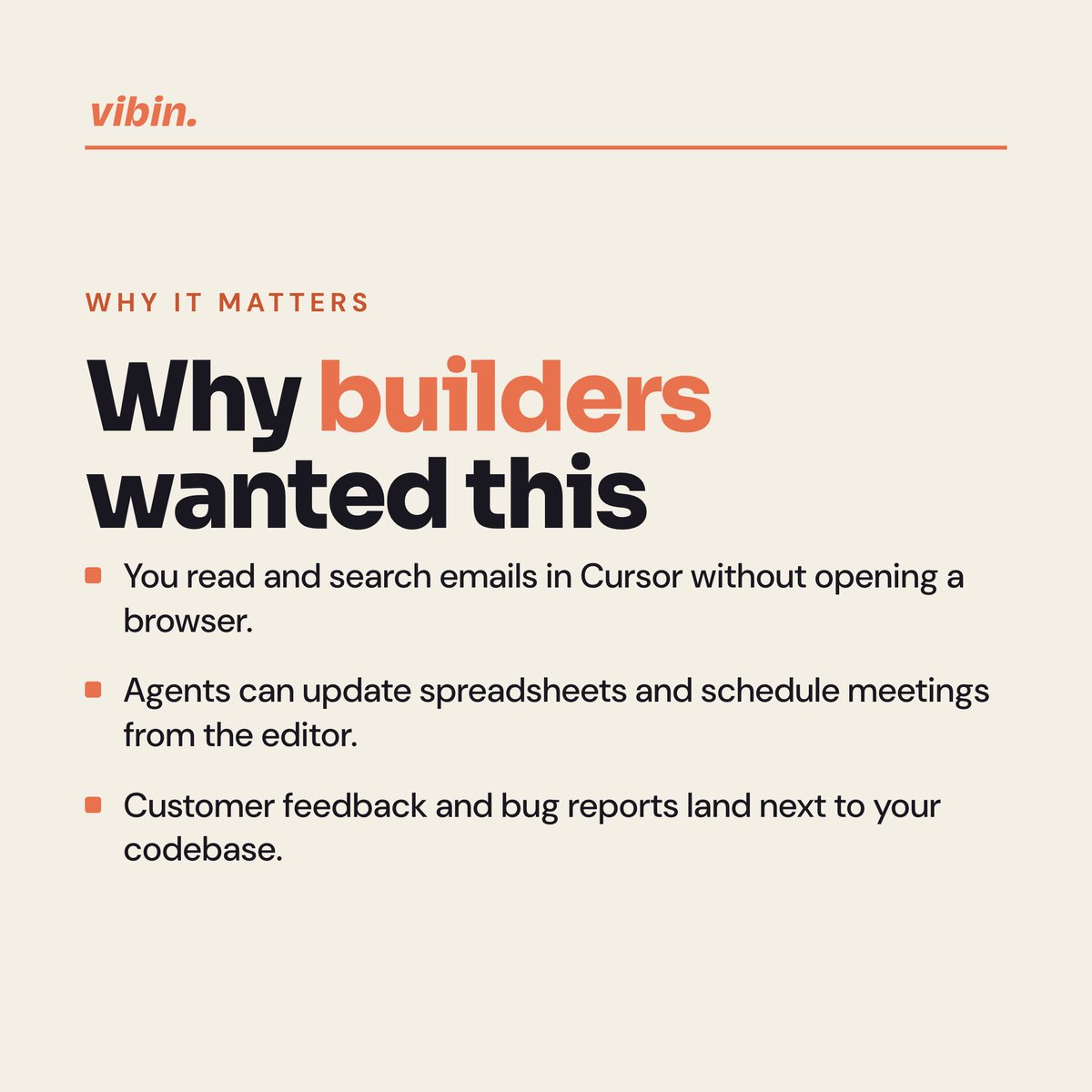 vibin_live's tweet photo. Cursor agents can now read and write across Gmail, Drive, Calendar, Docs, and Sheets through new MCP plugins.

That means an agent with write access to your real inbox. Worth checking the permissions before you turn it on. https://t.co/dNB90r70Dy