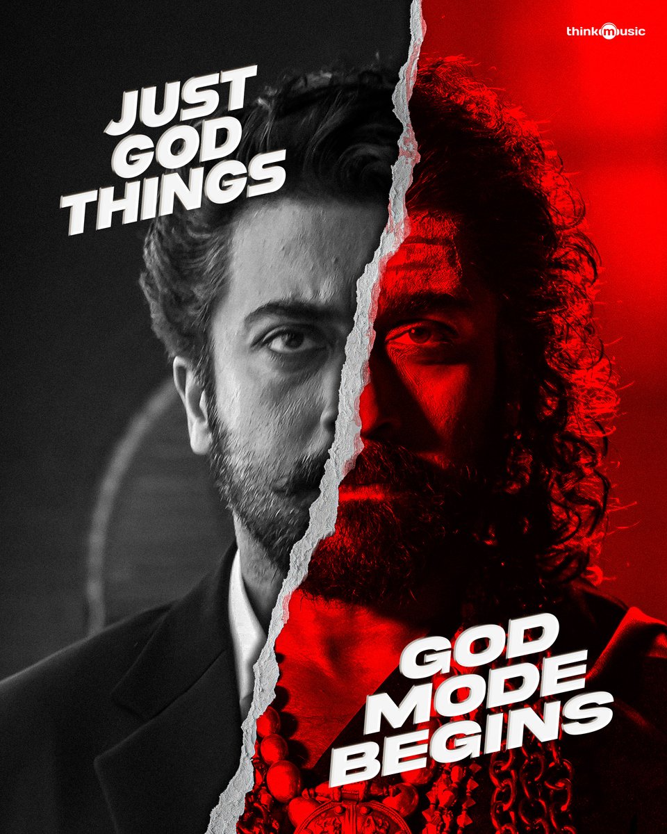 thinkmusicindia's tweet photo. Just God Things❤️ ⇄ God Mode Begins ❤️‍🔥

Side A: https://t.co/FmETAujdMn
Side B: https://t.co/GOzhhWgqlZ

#Karuppu @Suriya_offl @SaiAbhyankkar @RJ_Balaji @DreamWarriorpic #KaruppuOriginalScore #ThinkMusic https://t.co/09E68HKtkP
