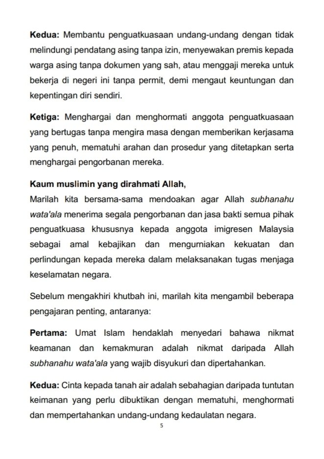 lukhmannian's tweet photo. Terbaik khutbah Jumaat negeri Sarawak hari ni. Sentuh isu cara rakyat bersama² pihak penguatkuasa menangani masalah pendatang asing tanpa izin, secara indirect berkenaan isu PATI R. Tidak gaslight rakyat dengan nas syarak, tapi masih menasihat mereka untuk urus dengan cara betul. https://t.co/JtVqkwvrPu