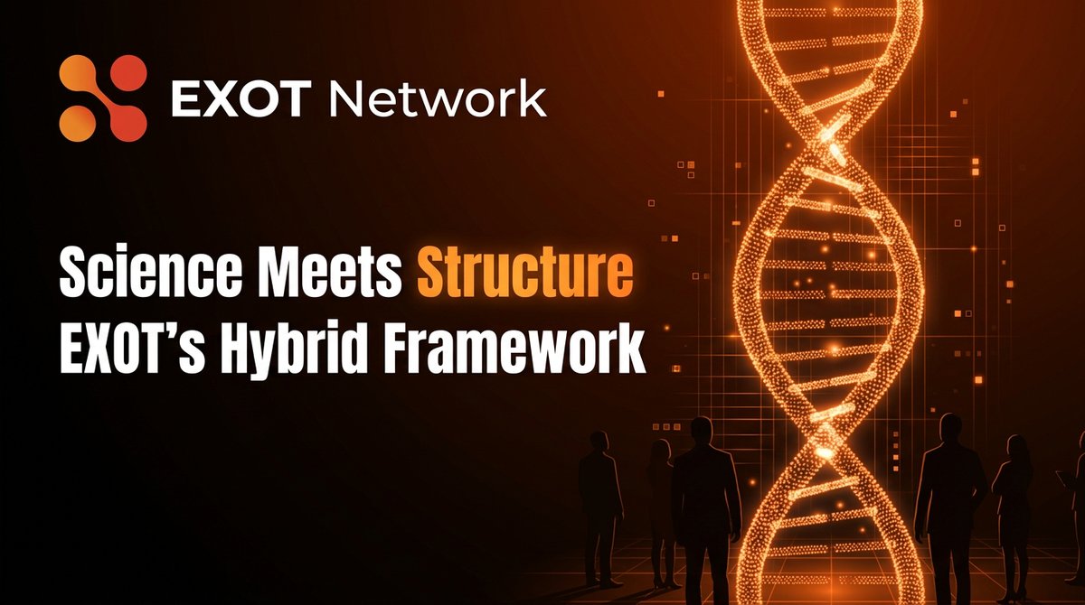 ExotProject's tweet photo. Corporate value that rises should show up directly in the token, not stay locked behind traditional structures.

EXOT is the world's first hybrid framework combining DeSci and RWA, investing treasury capital directly into tangible equity of biotech companies fighting incurable disease.

Real growth, reflected on-chain. 

Explore the framework. 👀🔍🔍