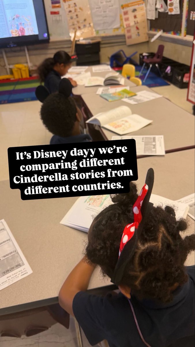 MsRodgersW3's tweet photo. Disney day! We compared and contrasted different Cinderella stories from other countries. After we watched THE classic Cinderella movie! 💙

#FPCSWD
#Journeyto30
#OneFriendship
#AspireMore
@FPCS_Woodridge
@FriendshipPCS https://t.co/Kv7gHJiBrW