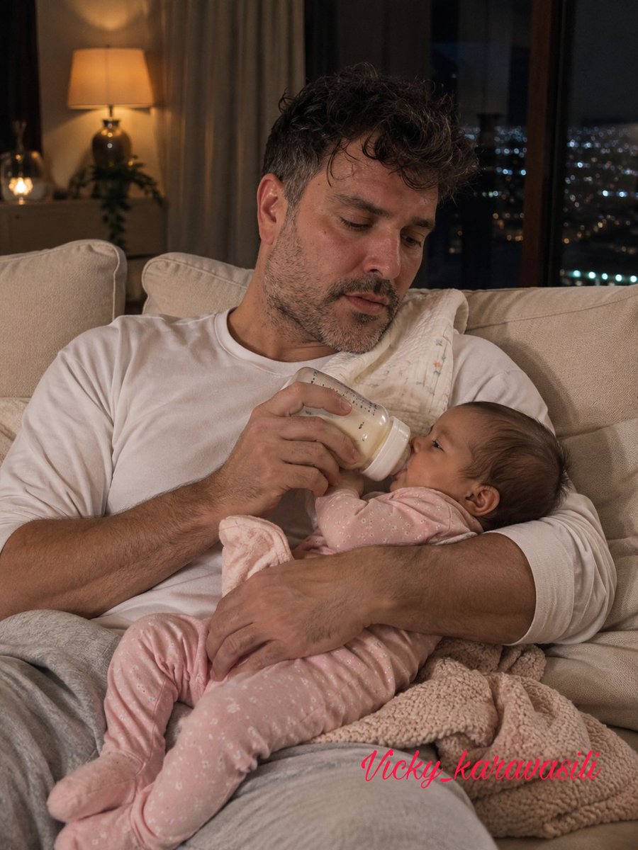 Vicky_Karavasil's tweet photo. Μιχαηλος Καστανιαδης (Δανος) σε daddy mode!! 

#mivi❤ #giatirepatera https://t.co/ix07GZ7io0