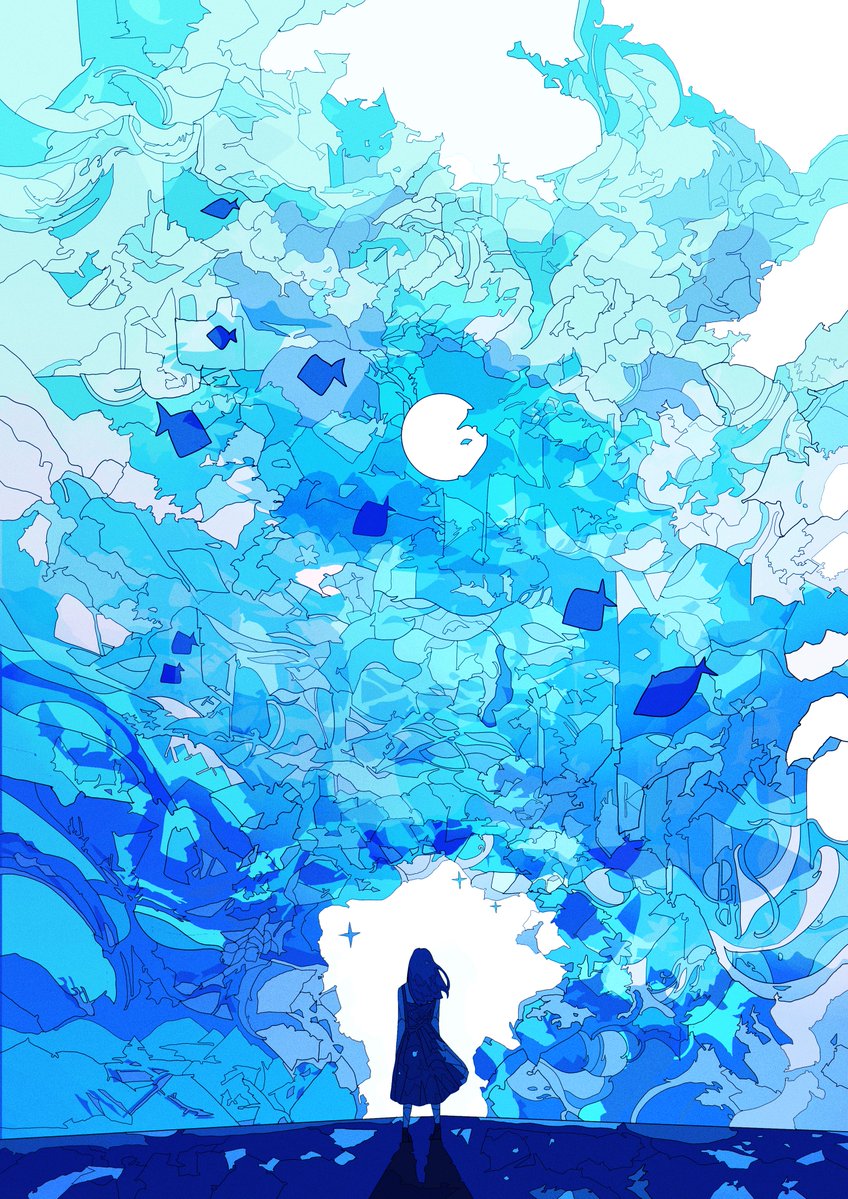 n_hat_mu's tweet photo. 魚の泳ぐ空 https://t.co/3h4Gf62J3A