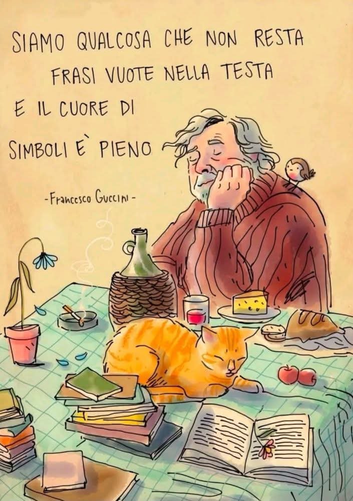 simovinci97's tweet photo. Ciao Maestro... 
#Guccini https://t.co/gjtCvcxor8