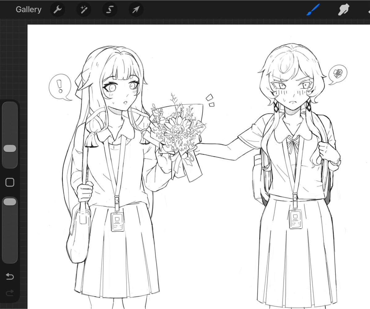 towonkage's tweet photo. wip #sandbina filo highschool au 

#columbina #sandrone https://t.co/ICoqWCV1nH