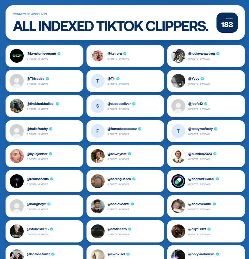 tryclipfun's tweet photo. HUGE OVERHAUL UPDATE:

Thank you for your patience, we have been working diligently to provide the highest quality product for both users & holders.

1/ New campaign vote, who deserves an algorithm boost. 

2/ Views clips directly on site, with iframe TikTok embeds.

3/ Verified clips poll, indexing accurate views. 

4/ Leaderboards ranking, with users and total views.