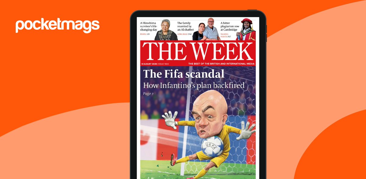 Pocketmags's tweet photo. ⚽️ The Fifa scandal: How Infantino's plan backfired ⚽️
The latest issue of @TheWeekUK is out now. Read instantly on @Pocketmags
Read now 📲👉 https://t.co/4M3A5lBZMm
#TheWeek #FIFA #Infantino #WorldCup https://t.co/g0iwvJtu1i