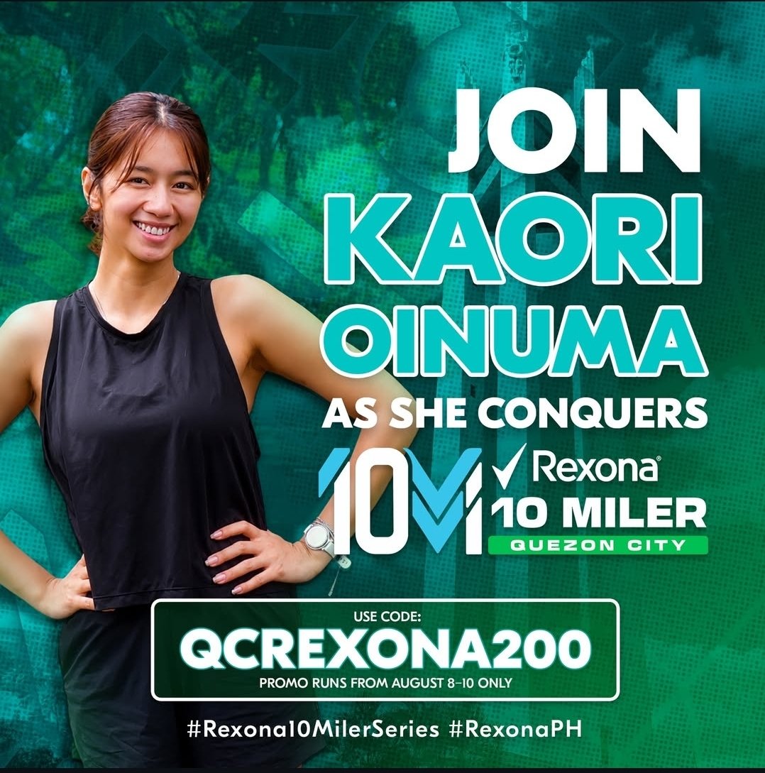 nohatesana's tweet photo. Who wants to join @Rexona_PH 10 miler series with @kaori_oinuma as she conquers. Sign up now and join her on race day on august 16 at UP diliman quezon city. 
#KaoriOinuma https://t.co/99Cu98SMzJ