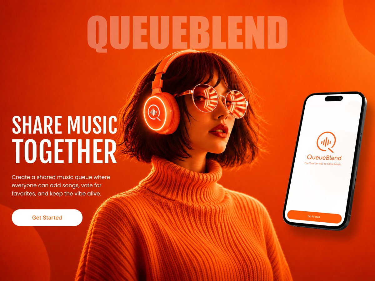 ensuesoft's tweet photo. 🎵 Introducing QueueBlend — an AI-powered collaborative music app concept.

Create or join a session, request your favorite songs, and let AI build the perfect queue based on mood, energy, and fairness.

Designed in Figma.

#UIDesign #UXDesign #MobileApp #MusicApp #AI #Ensuesoft https://t.co/cI9TIbnZHM