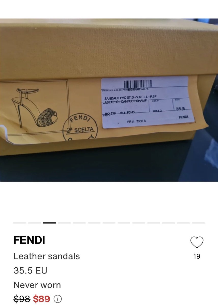inspiredbrunway's tweet photo. For the small feet girlies I found these Fendi S/S 2014’s new in box for $89 https://t.co/EglzcFU4je