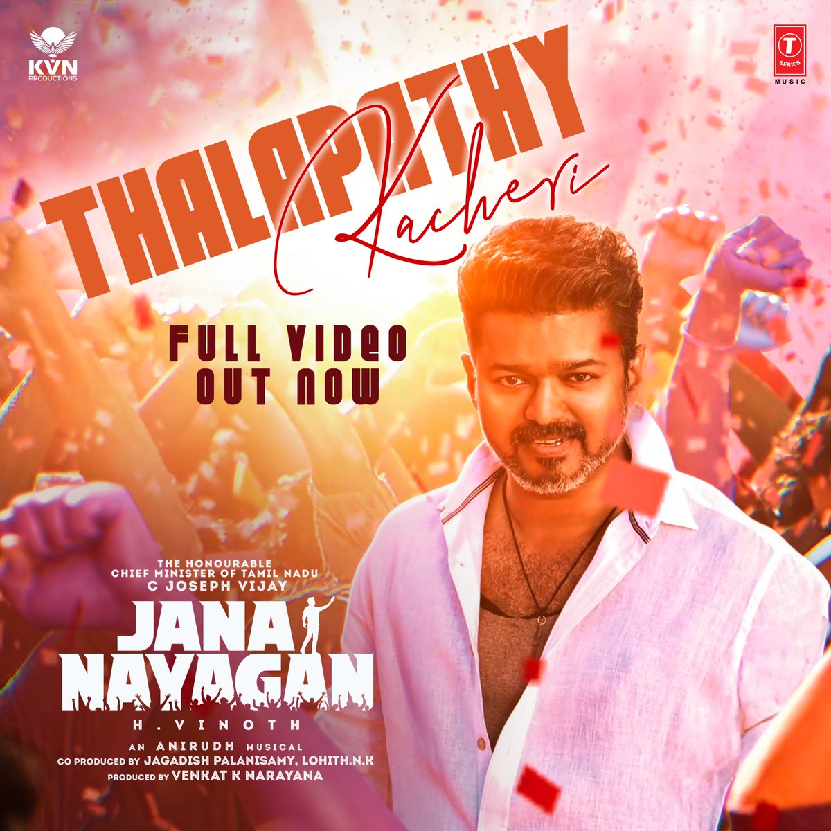 tseriessouth's tweet photo. The celebration just got louder! 🔥🥁

Turn up the volume and join the #ThalapathyKacheri! 🎶
Full Video OUT NOW.

Telugu- https://t.co/by1T7CSewr 
Tamil-https://t.co/KzCI5Ozs3X
#JanaNayagan https://t.co/1KKgvddXMa