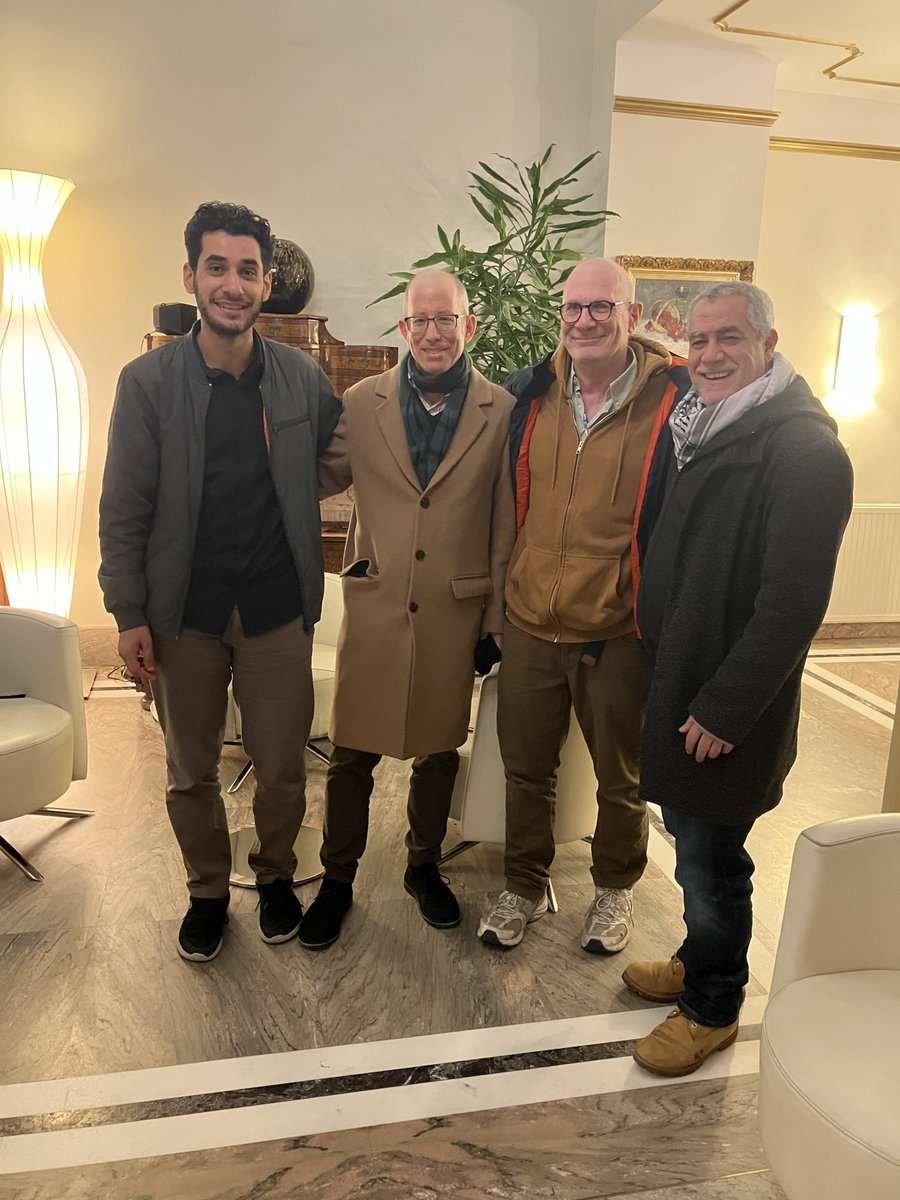 muhammadshehad2's tweet photo. Congratulations to Raz Segal, a true mensch, the first Israeli holocaust scholar to say that what Israel was doing was "textbook genocide"

In the picture is also Prof. Amos Goldberg, a deeply principled &amp; incredibly sharp Israeli historian who spoke up against the Gaza genocide https://t.co/c6S1MpYL9W