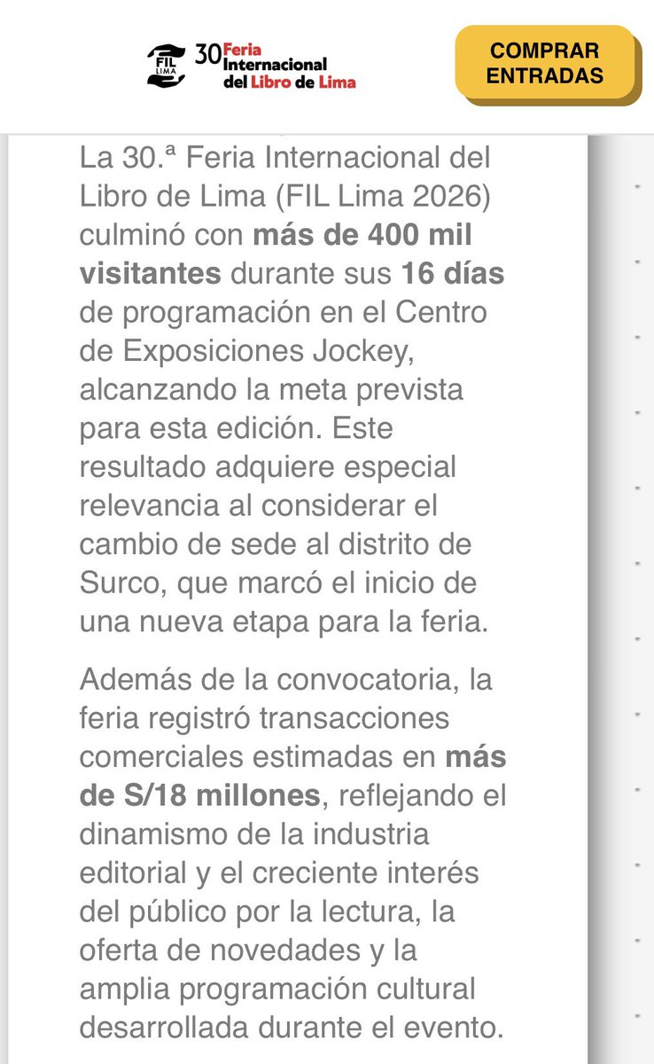 NetoTapia66's tweet photo. @keikonova2026 @FILLima2026 Según la misma FIL , este año fue un récord de asistencia.  Así que, si bien para algunos se nos complicó ir en nuestro auto, los hechos muestran que hay un gran sector que se benefició con este cambio. https://t.co/HLzvkqVThT
