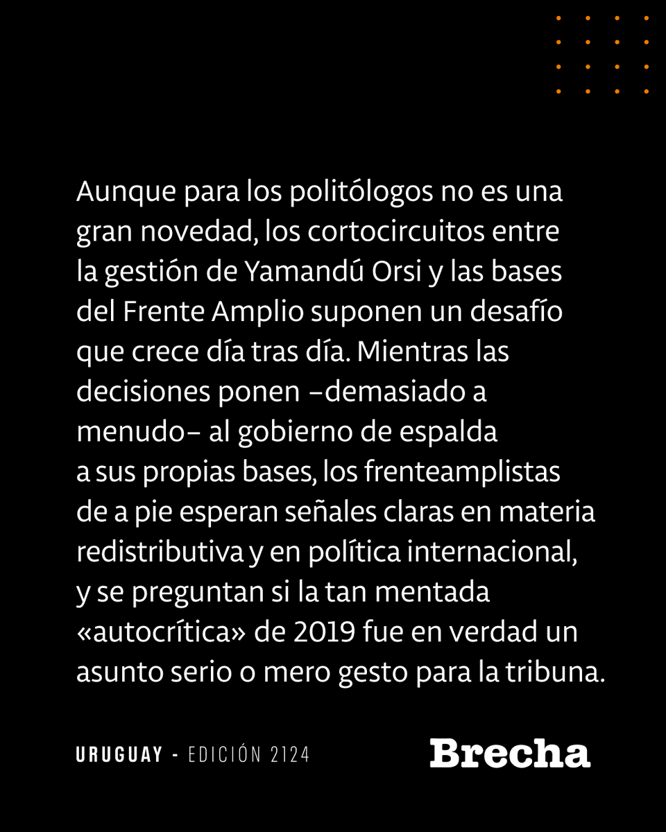 SemanarioBrecha's tweet photo. 📰 Los cansados y los soldados

La «desconexión» entre la militancia frenteamplista y el gobierno

🖋️ Enzo Adinolfi, Camilo Salvetti
📸 Mauricio Zina

https://t.co/jAXOnSTW9T https://t.co/XrOby4FK0G