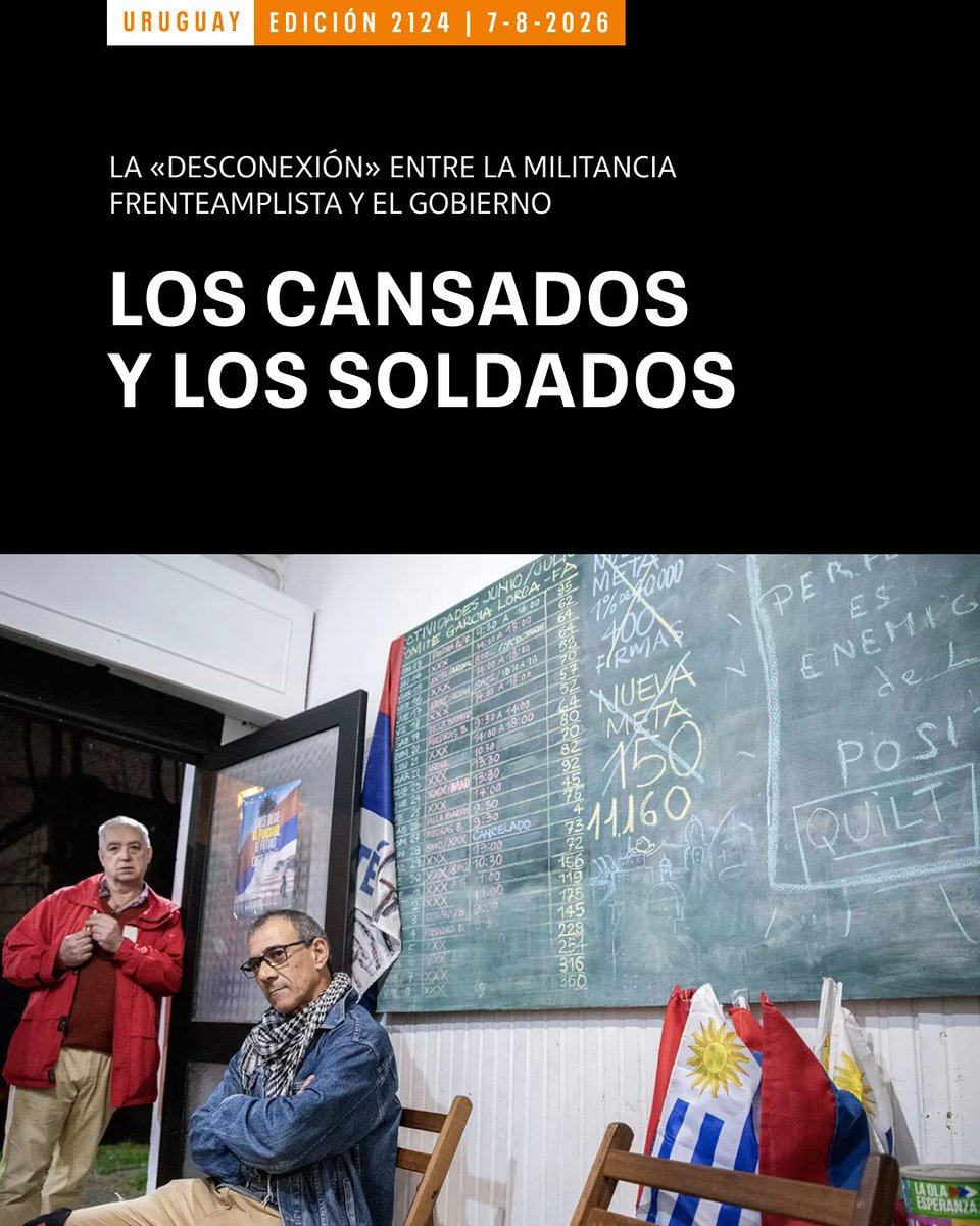 SemanarioBrecha's tweet photo. 📰 Los cansados y los soldados

La «desconexión» entre la militancia frenteamplista y el gobierno

🖋️ Enzo Adinolfi, Camilo Salvetti
📸 Mauricio Zina

https://t.co/jAXOnSTW9T https://t.co/XrOby4FK0G