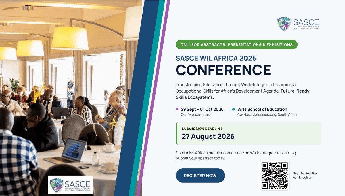 Sasce_students's tweet photo. ⏳ Deadline extended!

Abstract submissions for SASCE WIL Africa 2026 are now open until 27 August 2026.

Missed the first cut-off? Here's your second chance.

📅 29 Sept – 01 Oct | Wits, Joburg
Submit 👉 https://t.co/sdmwdeSGJz

#WIL #SASCE https://t.co/1n9fduv7rc