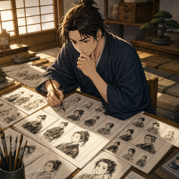 ManabiManga's tweet photo. When I plan a history manga scene, I start with a human problem rather than a fact list. Who needs something? Who can help? What makes the solution difficult? https://t.co/wGecZNLCxB