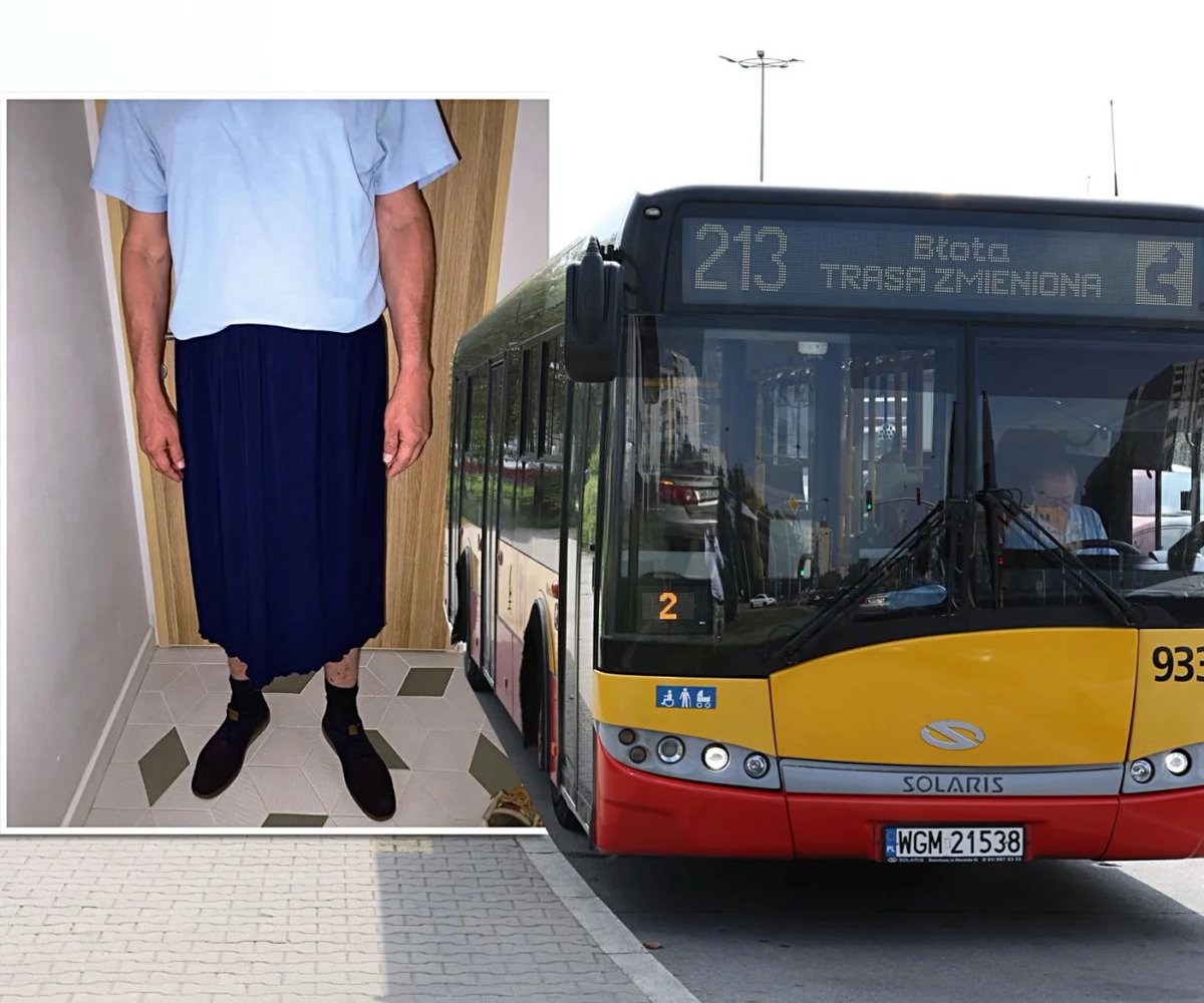 naczasienews's tweet photo. 👗50-letni pan Darek, kierowca warszawskiego autobusu, przyszedł do pracy w koszuli i spódnicy, żeby zwrócić uwagę na przepisy, które w upalne dni nie pozwalają mężczyznom prowadzić autobusów w krótkich spodenkach - kobiety mogą wybrać spódnicę, mężczyźni muszą jeździć wyłącznie w długich spodniach. 

W kabinach pojazdów w takie dni robi się nawet 35 stopni, a kierowcy spędzają w nich do 10 godzin. Kontrolerzy ZTM uznali strój pana Darka za nieodpowiedni i nałożyli karę, przypominając, że kierowcy powinni pracować w jednolitym stroju służbowym.

Źródło: Super Express