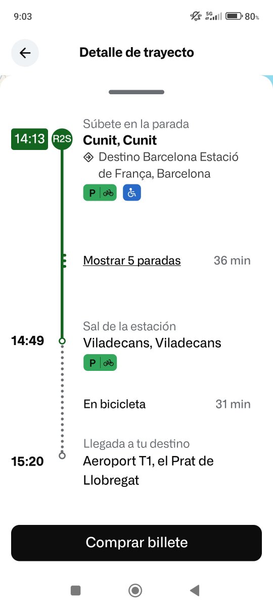 Montxica's tweet photo. @oscar_puente_ Mientras desde #cunit si no tienes bicicleta no puedes ir al aeropuerto en @rodalies. De chiste!! @rod2sudcat @jaumecasanas https://t.co/XKnG6aWXVk