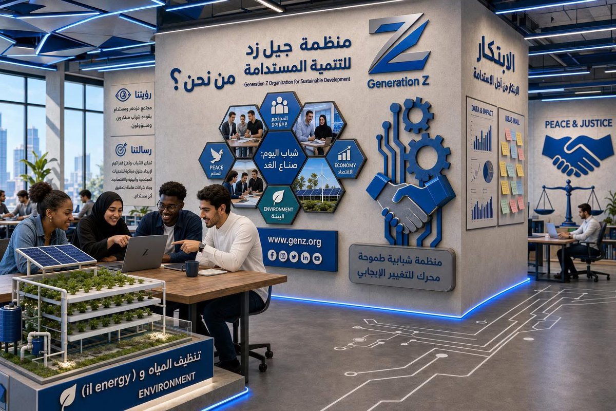 Generationfmzt's tweet photo. نؤمن بأن الشباب هم قوة التغيير وصنّاع المستقبل. 💙

بالابتكار، والعمل الجماعي، وتمكين الطاقات الشابة، نصنع حلولًا تُحدث أثرًا حقيقيًا نحو مستقبل أكثر استدامة.

معًا نصنع الأثر.. ونبني المستقبل. 🌱 https://t.co/Opfko0Pr9B