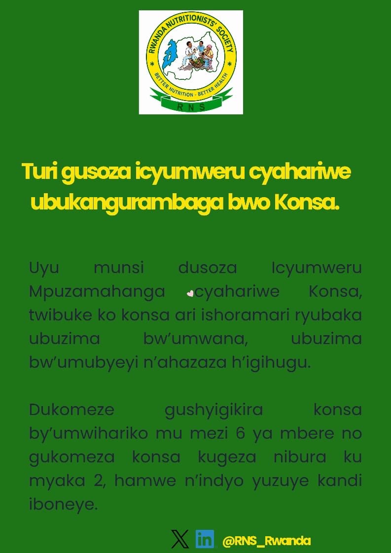 RNS_RWANDA's tweet photo. Buri mwana akwiriye intangiriro nziza y’ubuzima, kandi buri mubyeyi akwiriye inkunga imufasha konsa neza.
#KonsaNeza #Ubuzima https://t.co/vGvV6tsF0V