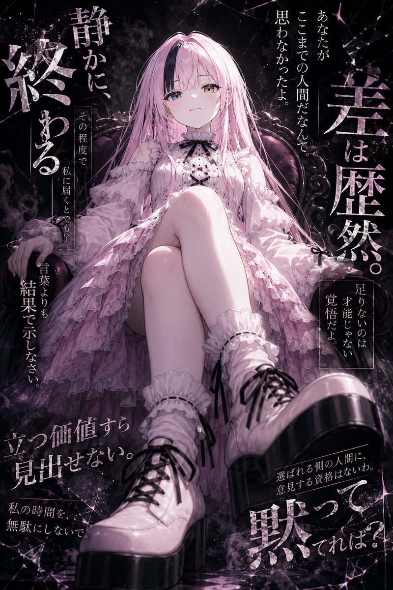 nai_Reality0714's tweet photo. #Keyvisual
「それ、本気で言ってる?」って顔をするキャラ、作りませんか。
【罵り系キービジュアル プロンプト配布】
使用するキャラの衣装はそのまま引き継ぎます。
下品なポーズ・差別用語・過度な露出は排除済み
#无プロンプト
↓プロンプト全文はnote記載
https://t.co/5Yj4S5enOv https://t.co/lGcwh5VT82