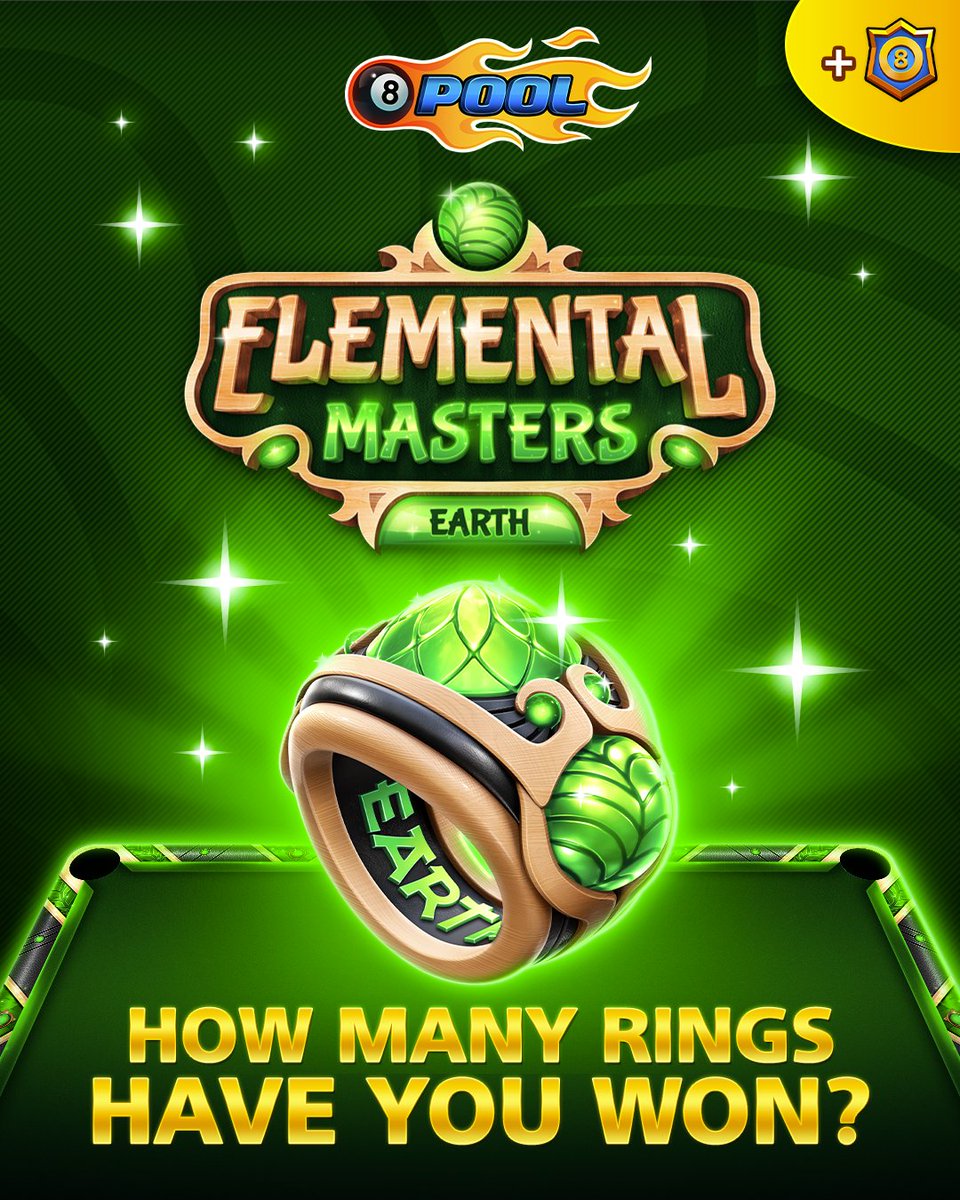 8ballpool's tweet photo. Win the exclusive Elemental Earth Ring 🍃
Play Now » https://t.co/ED0GpSGOXm

Root yourself in the Elemental Masters: Earth Event Table to win an exclusive Ring, plus extra Pool Points for Heroes Assemble rewards

🗓️ Ends Sun Aug 09, 10am UTC

#8BallPool https://t.co/vgl7ORAnR2