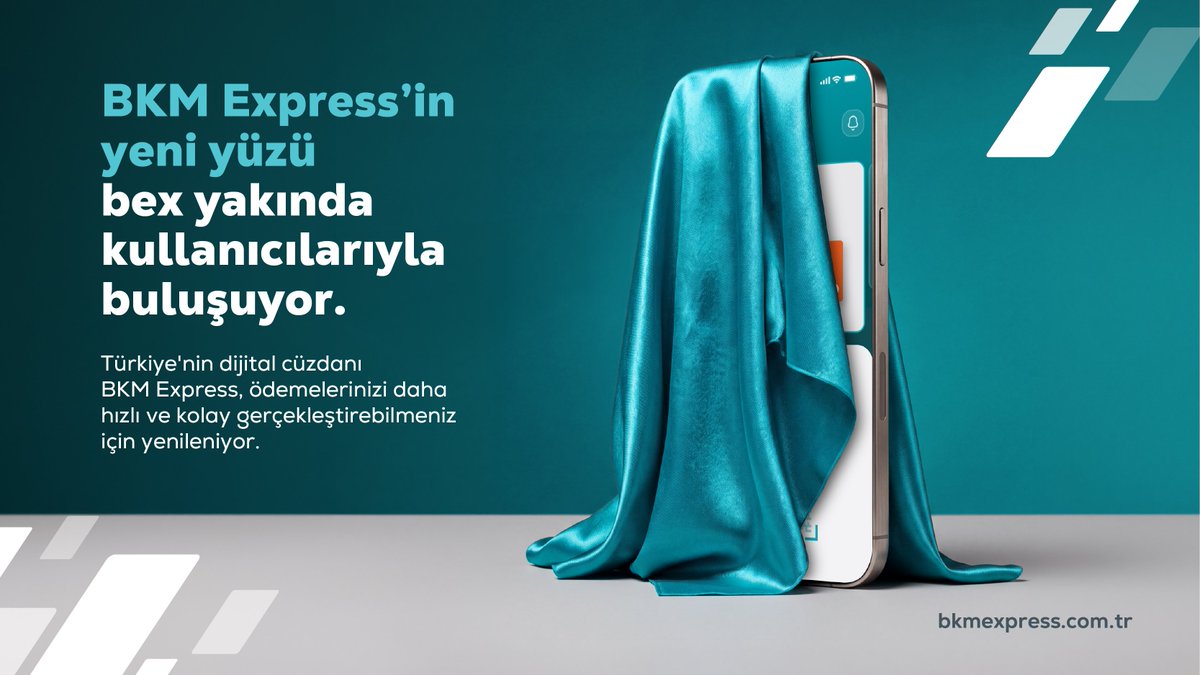 BKMExpress's tweet photo. Türkiye'nin dijital cüzdanı BKM Express, ödemelerinizi daha hızlı ve kolay gerçekleştirebilmeniz için yenileniyor.

BKM Express’in yeni yüzü bex yakında kullanıcılarıyla buluşuyor.

#bex #bexdijitalcuzdan #kartlarınıekle #odemelerinibexle https://t.co/7qPlp3ihB7