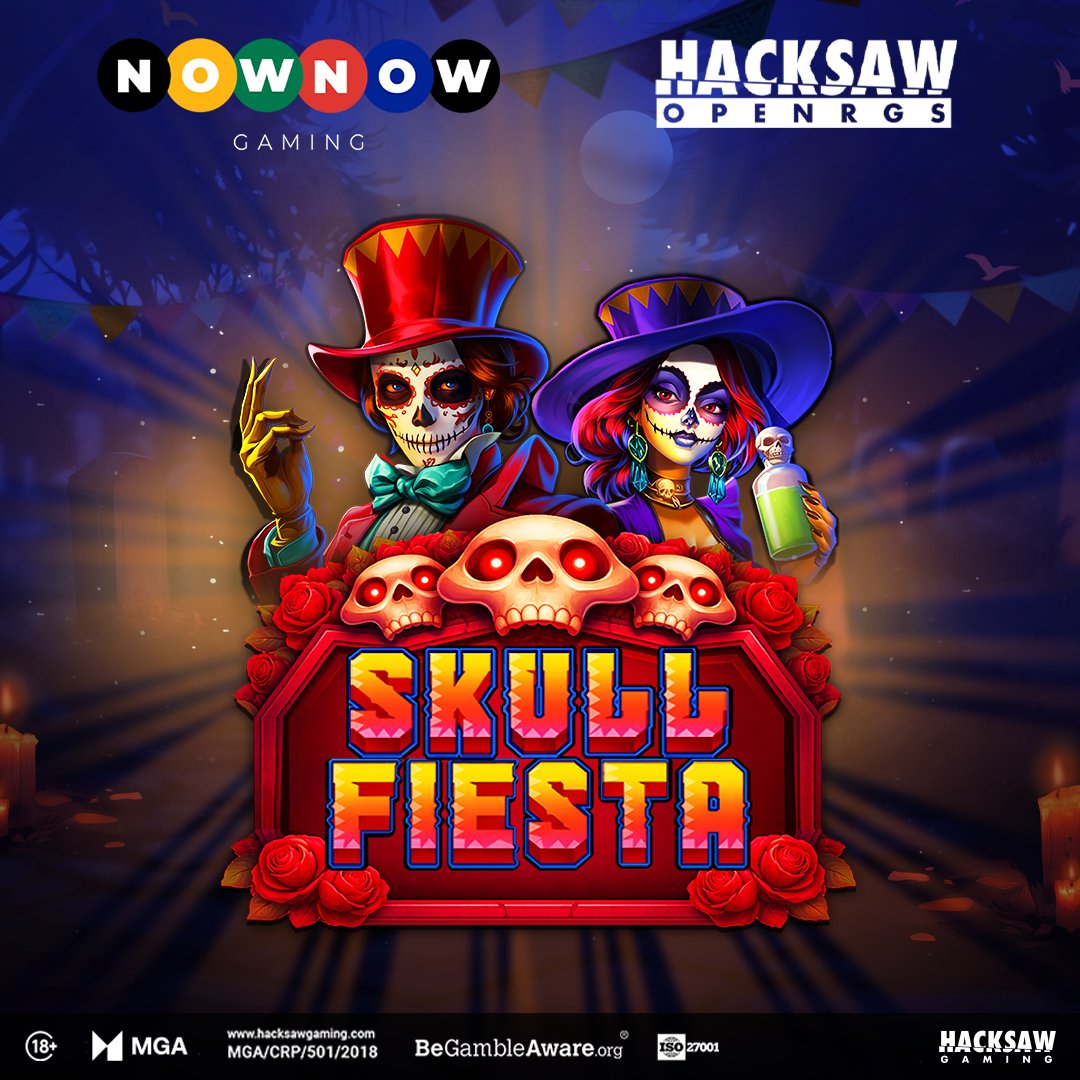 HacksawOpenRGS's tweet photo. No need to rest in peace just yet ๐
Skull Fiesta is Out Now!
๐ง @nownow_gaming
๐ | Please Gamble Responsibly | https://t.co/44z1nklQvJ
#HacksawGaming #HacksawOpenRGS #SkullFiesta #NowNowGaming
#OutNow #Slots https://t.co/5rK8bZ53t4
