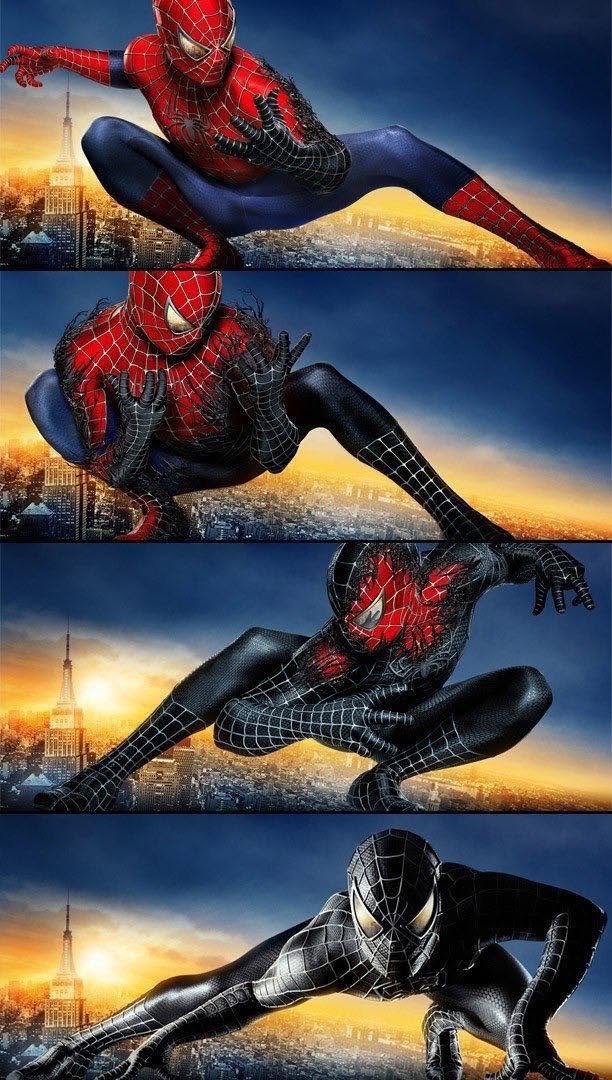 Knightly_Hist's tweet photo. I thought this looked different than I remembered and this is how I find out they made various posters where the symbiote is progressively suiting up.

First one mogs tho https://t.co/S6ovHUbQTU