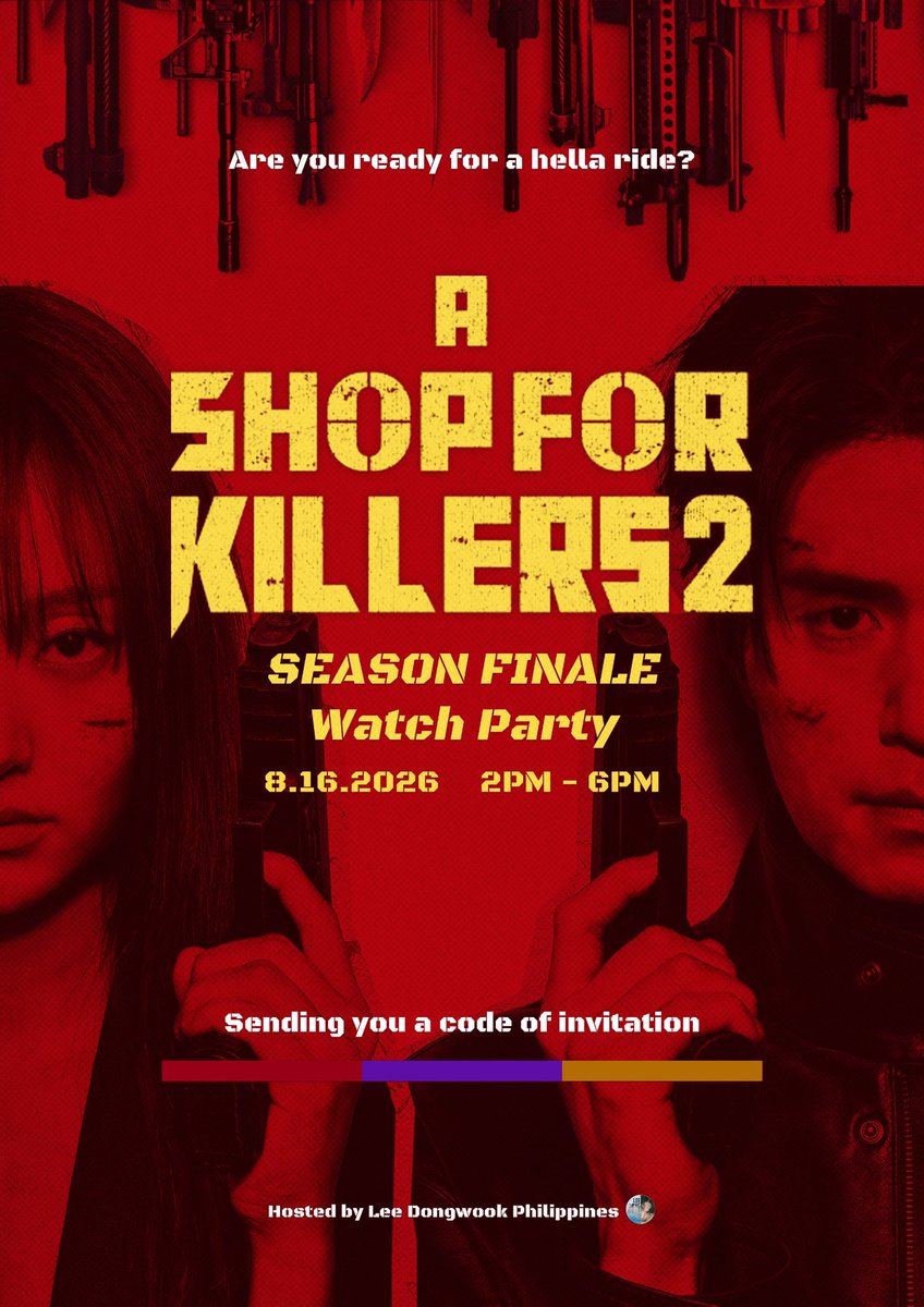 LeeDongWook_PH's tweet photo. [ANNOUNCEMENT]

Join us for the upcoming watch party of the final two episodes of #AShopForKillersS2 and get a chance to win exclusive freebies!

To join: Click the link in this post and register! 🔗 https://t.co/lVMjvyx79m

#AShopForKillersS2
#LeeDongwook
#이동욱 https://t.co/HsqrfhYs07